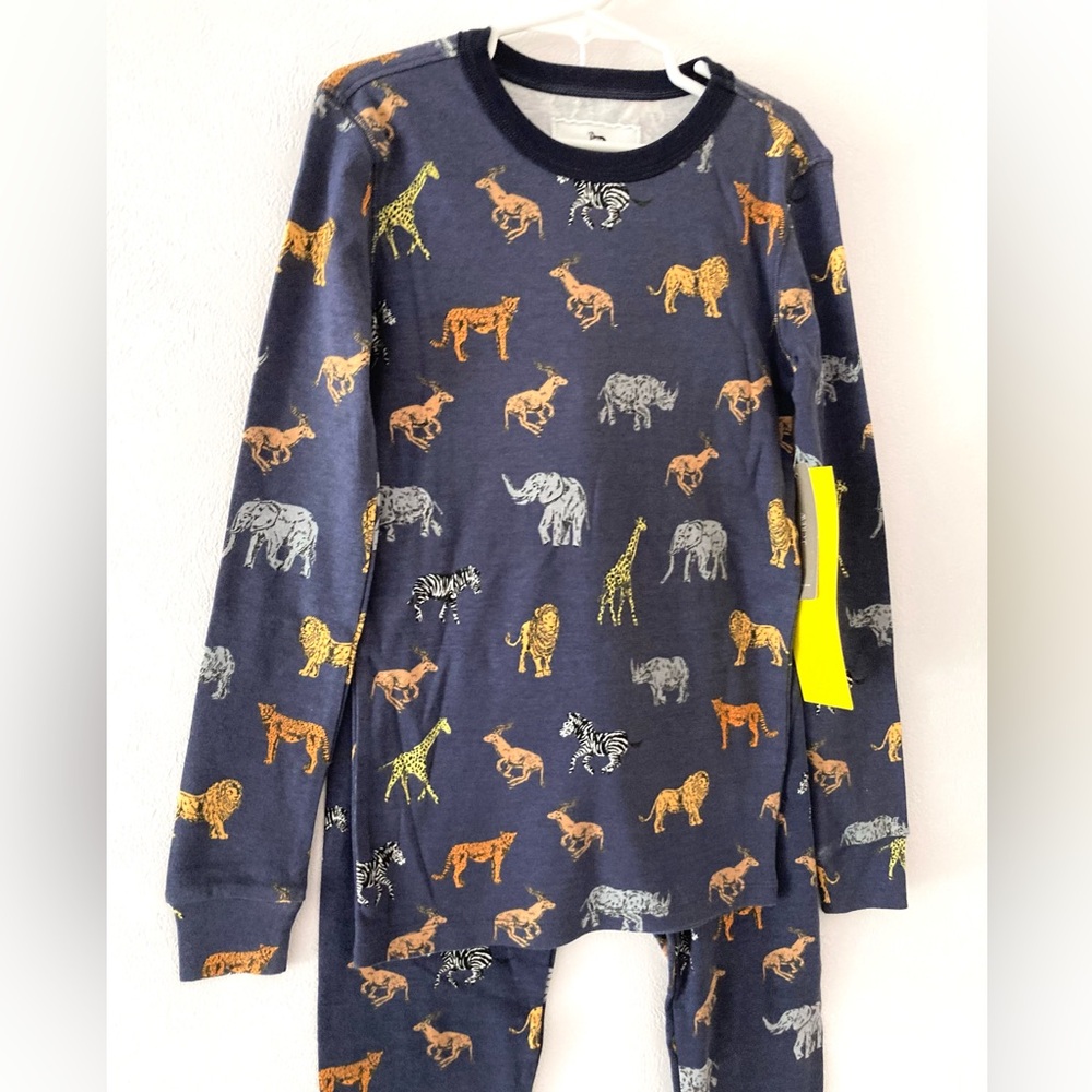 NWT J Crew Crewcuts Kids' animal print pajama set size 8 - Picture 4 of 7